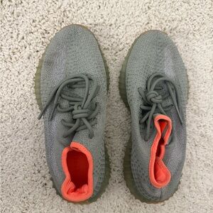 Yeezy Gray and Orange Sneakers